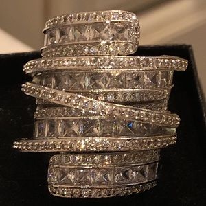 Sterling sapphire cocktail ring